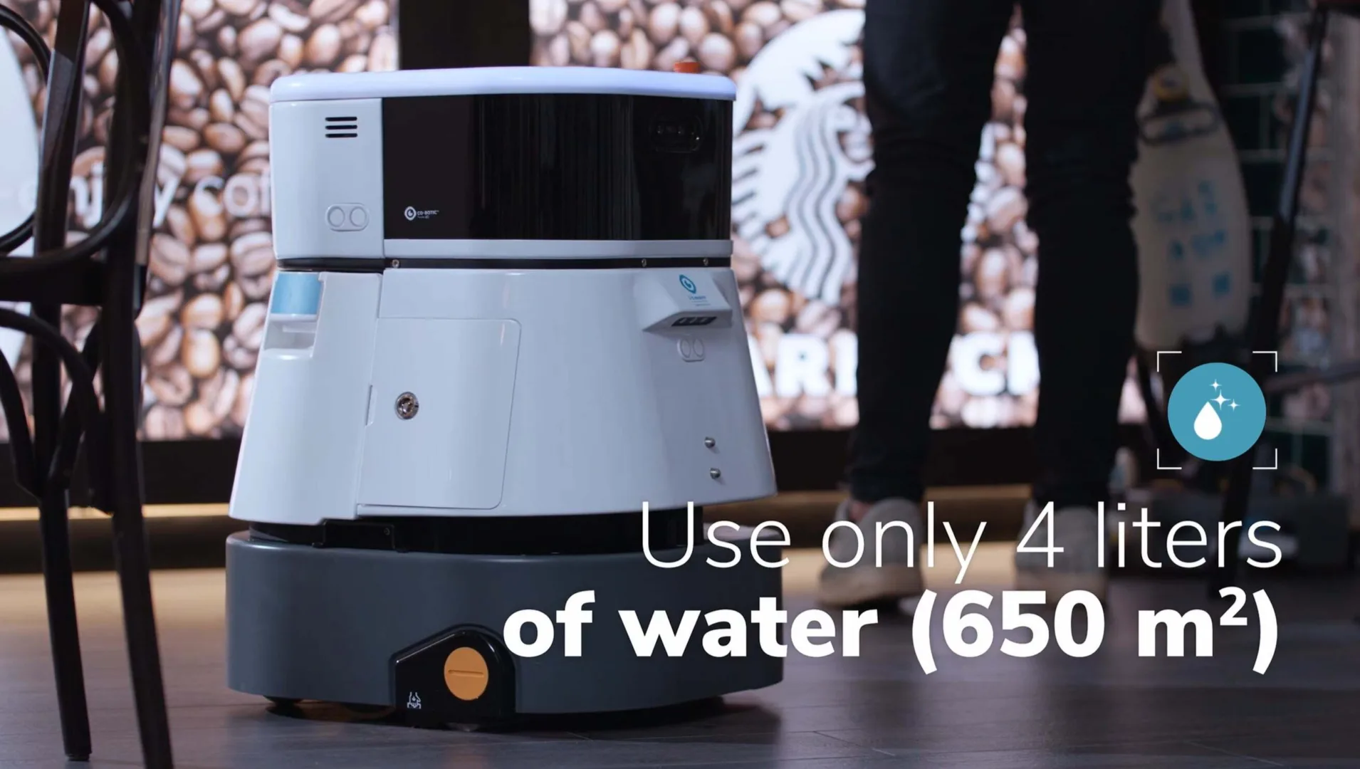 co-botic 45 uses only 4 liters of water